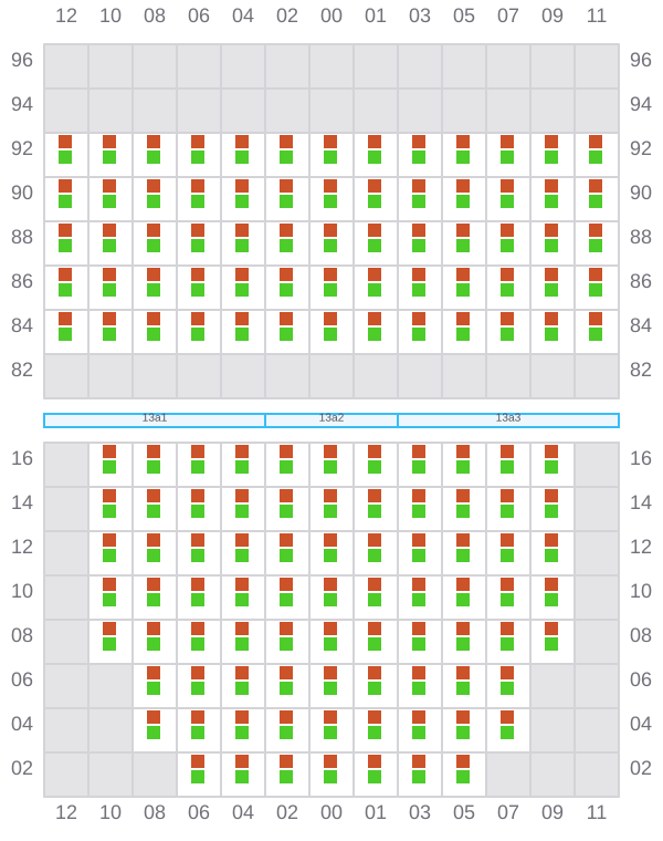 Bay 013 view and slots of CMA CGM LOME