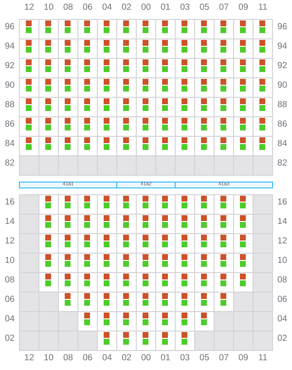 Bay 041 view and slots of CMA CGM LOME