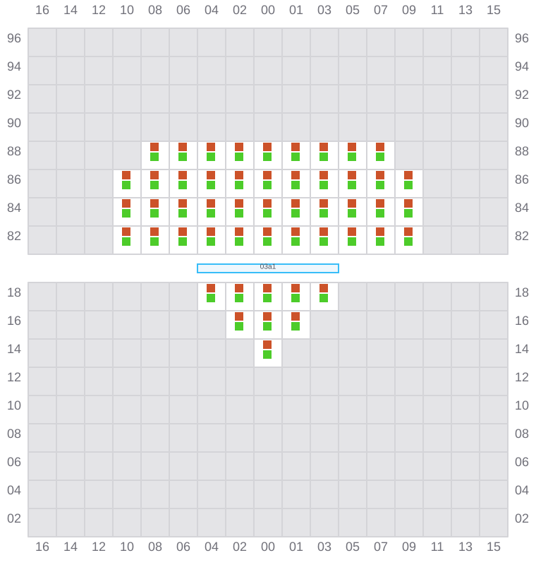 Bay 003 view and slots of EVER STEADY