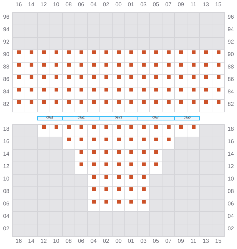 Bay 009 view and slots of EVER STEADY