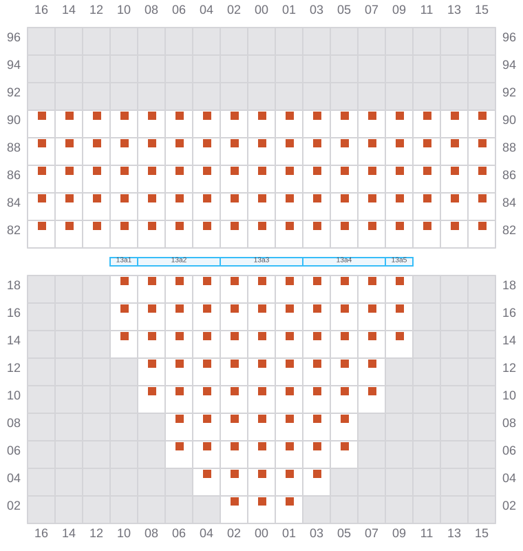 Bay 013 view and slots of EVER STEADY