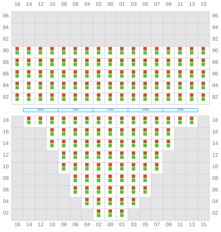 Bay 015 view and slots of EVER STEADY
