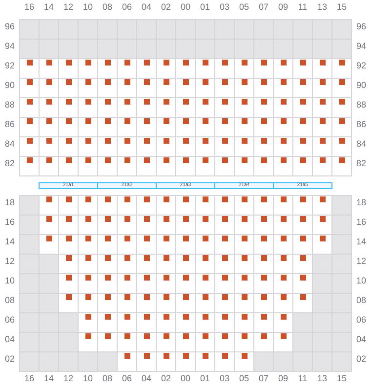 Bay 021 view and slots of EVER STEADY