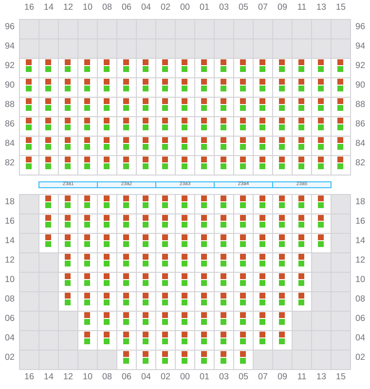 Bay 023 view and slots of EVER STEADY