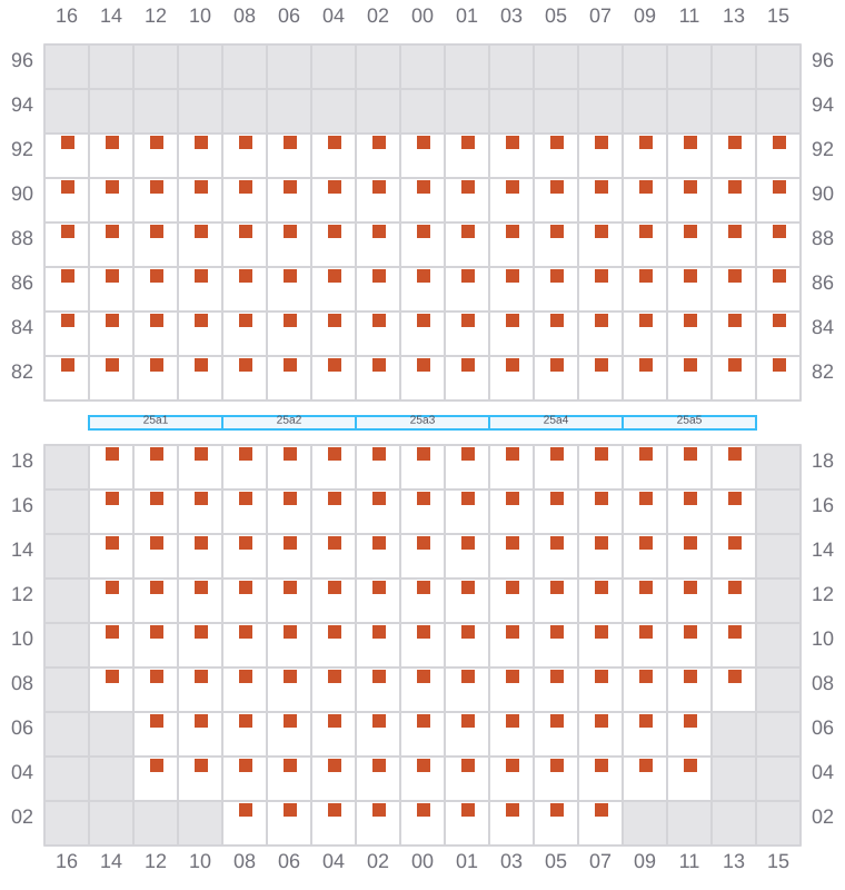 Bay 025 view and slots of EVER STEADY