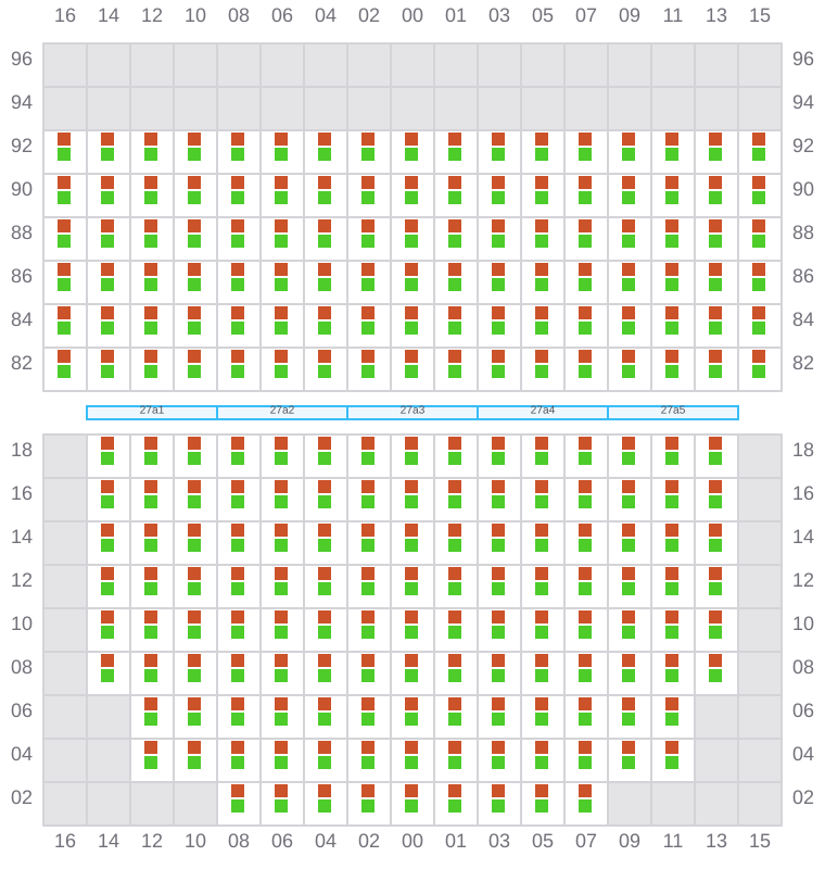 Bay 027 view and slots of EVER STEADY