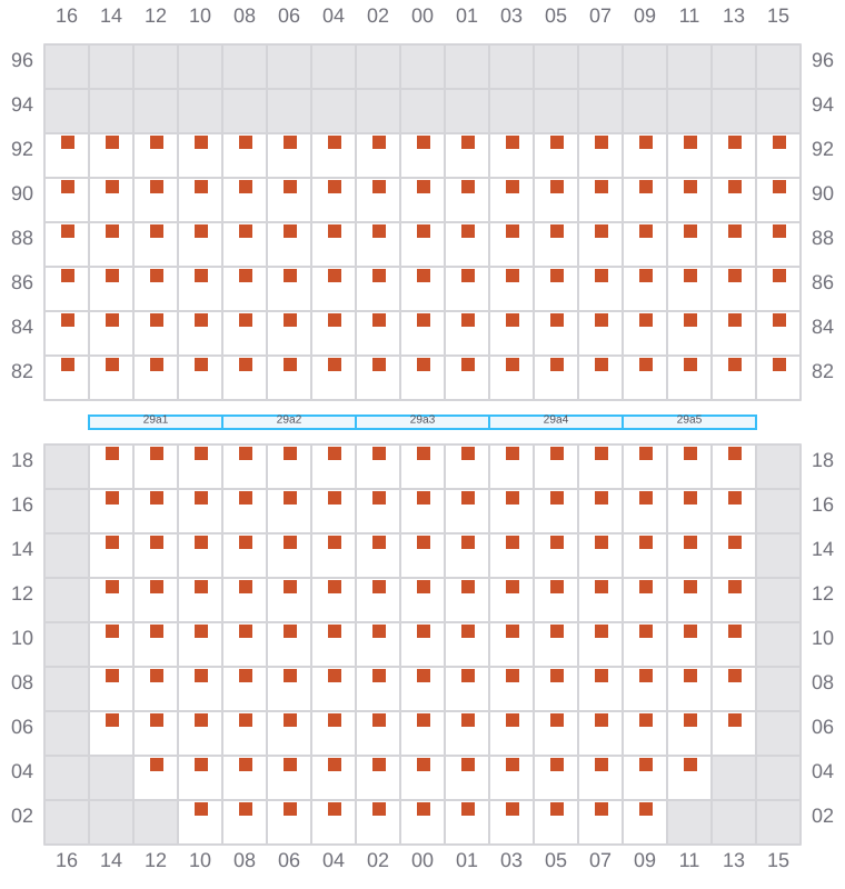 Bay 029 view and slots of EVER STEADY