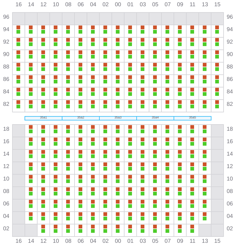 Bay 035 view and slots of EVER STEADY