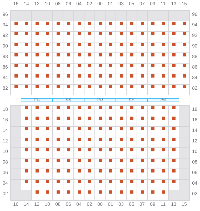Bay 037 view and slots of EVER STEADY