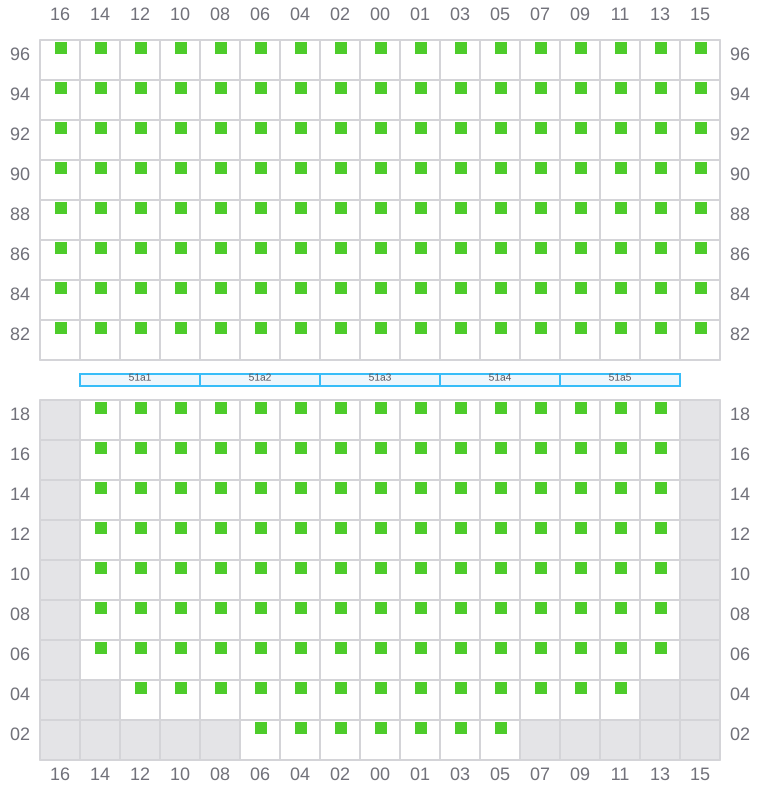 Bay 051 view and slots of EVER STEADY