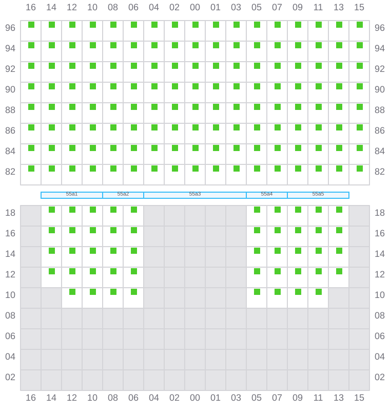 Bay 055 view and slots of EVER STEADY