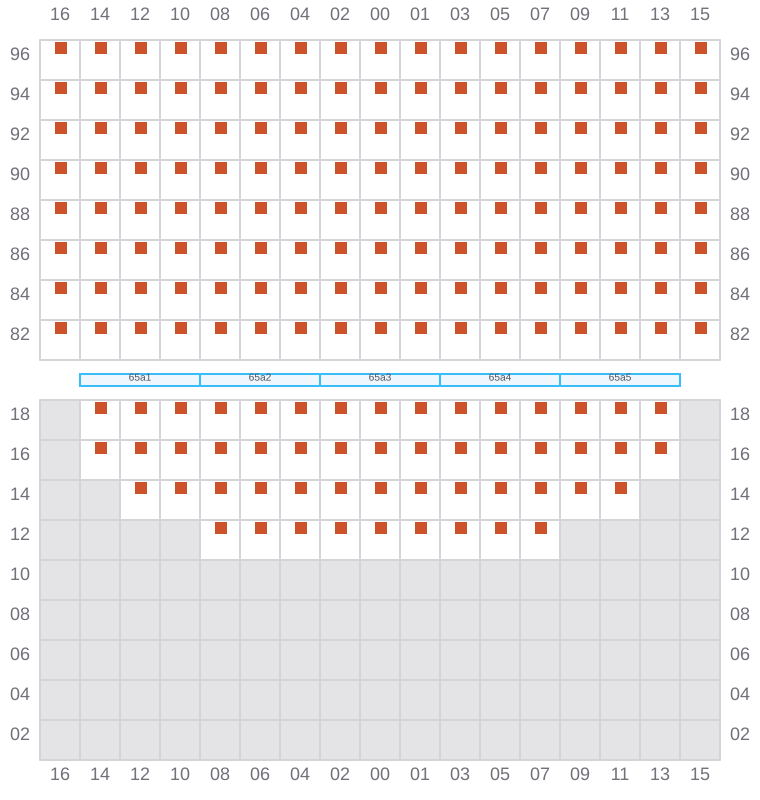 Bay 065 view and slots of EVER STEADY
