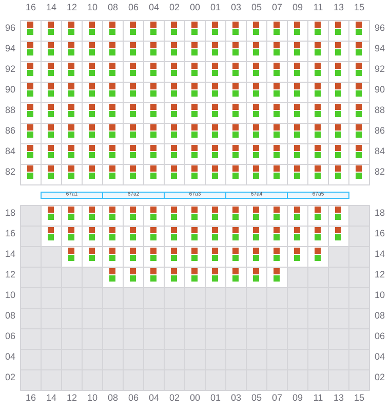 Bay 067 view and slots of EVER STEADY
