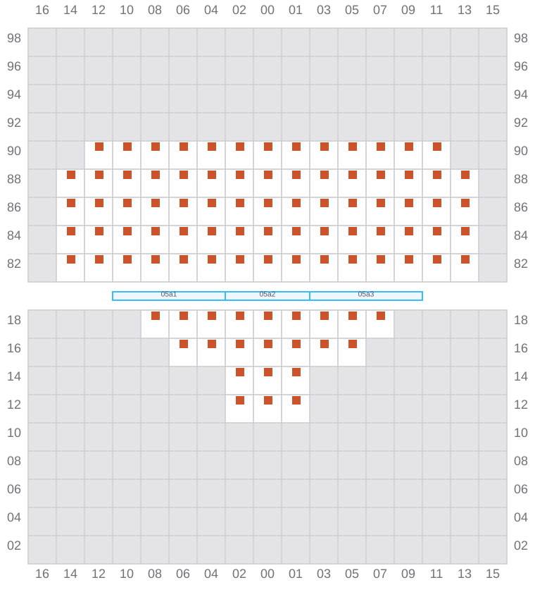 Bay 005 view and slots of EVER SHINE