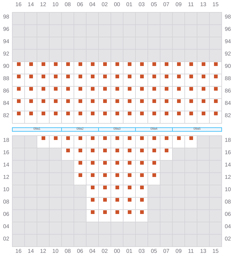Bay 009 view and slots of EVER SHINE