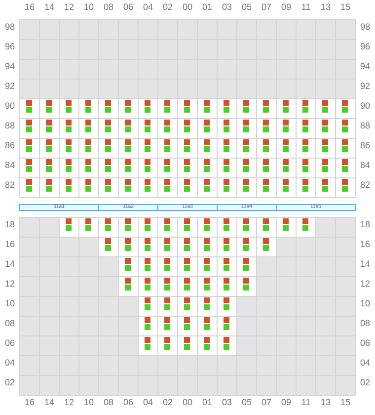 Bay 011 view and slots of EVER SHINE