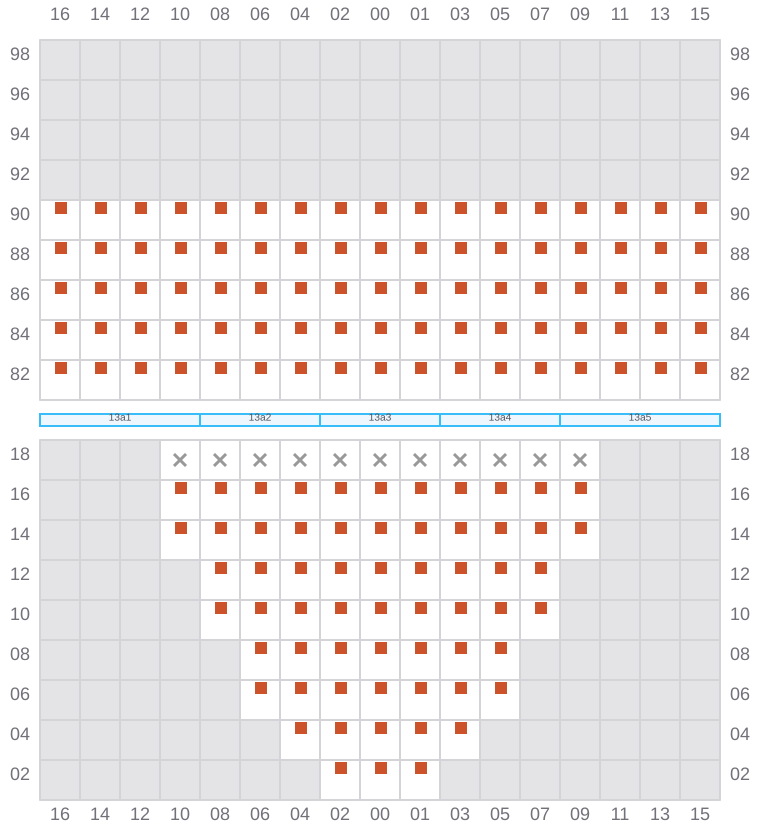Bay 013 view and slots of EVER SHINE