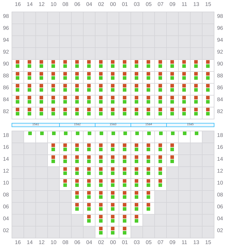 Bay 015 view and slots of EVER SHINE