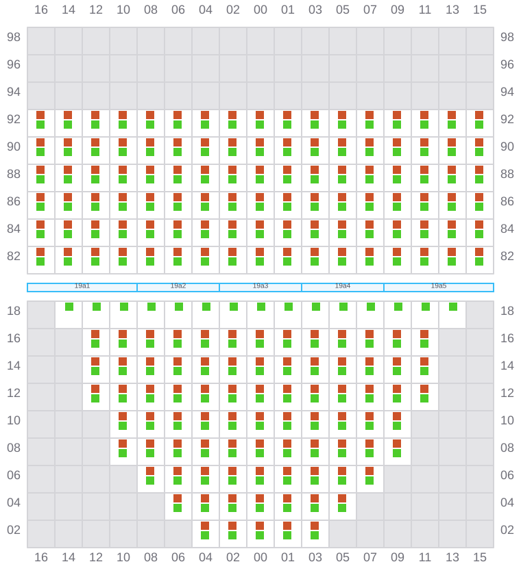 Bay 019 view and slots of EVER SHINE