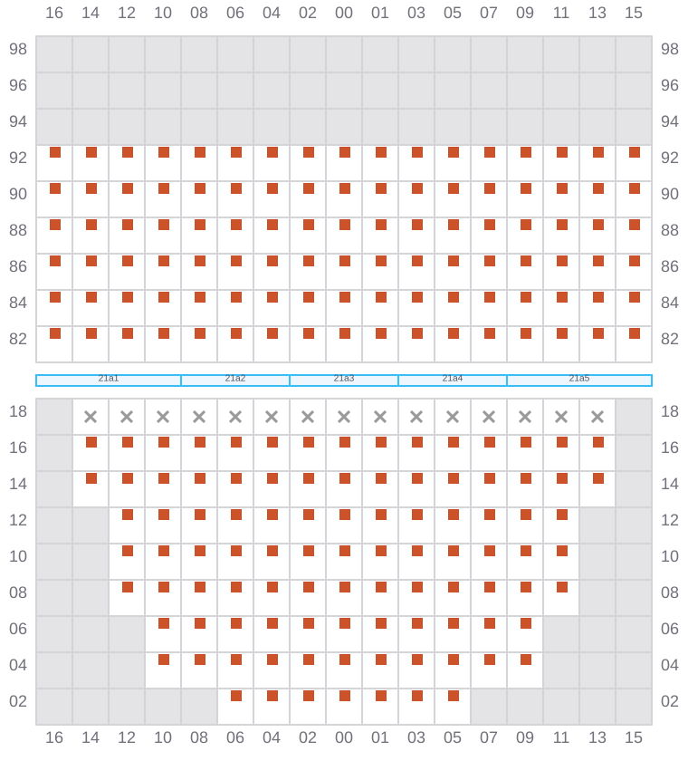 Bay 021 view and slots of EVER SHINE