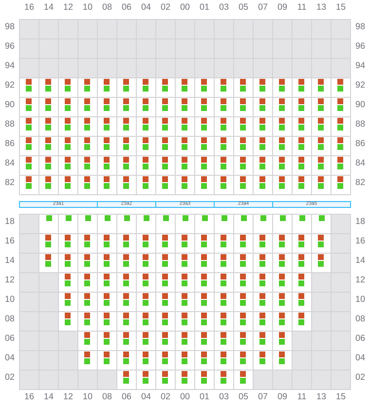 Bay 023 view and slots of EVER SHINE