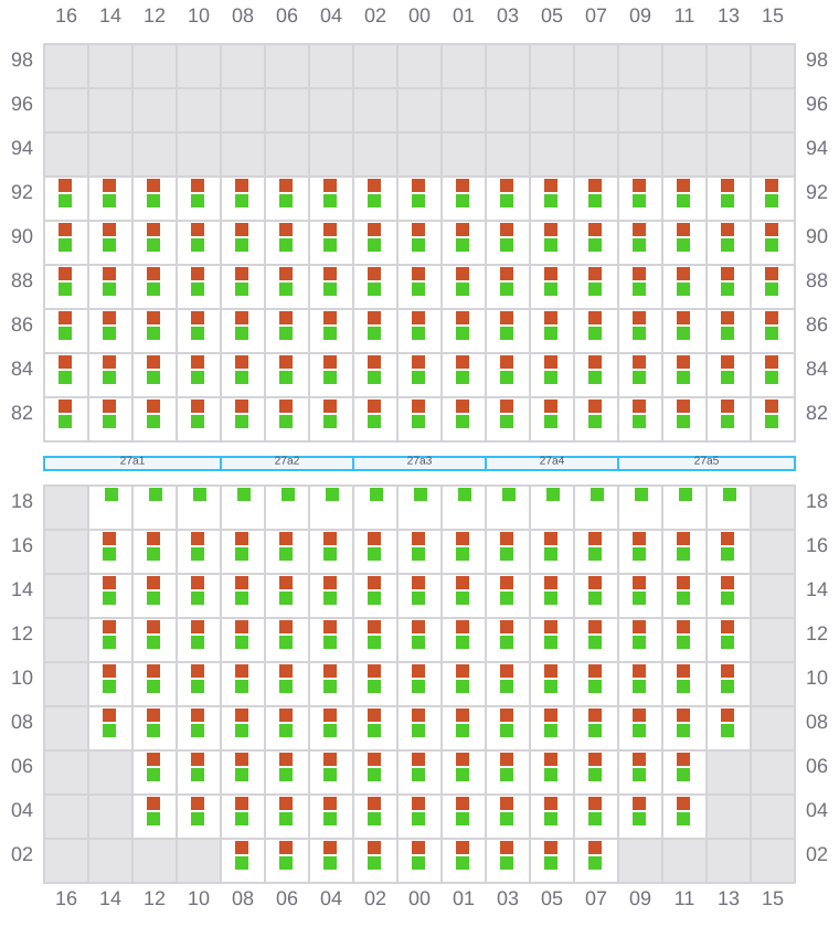 Bay 027 view and slots of EVER SHINE