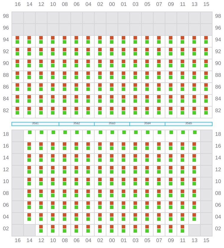 Bay 035 view and slots of EVER SHINE