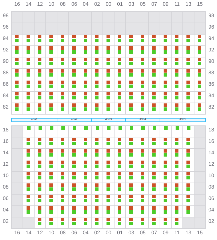 Bay 043 view and slots of EVER SHINE