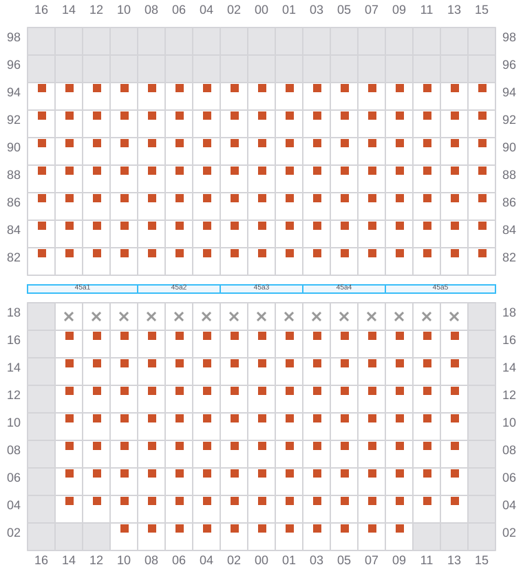 Bay 045 view and slots of EVER SHINE