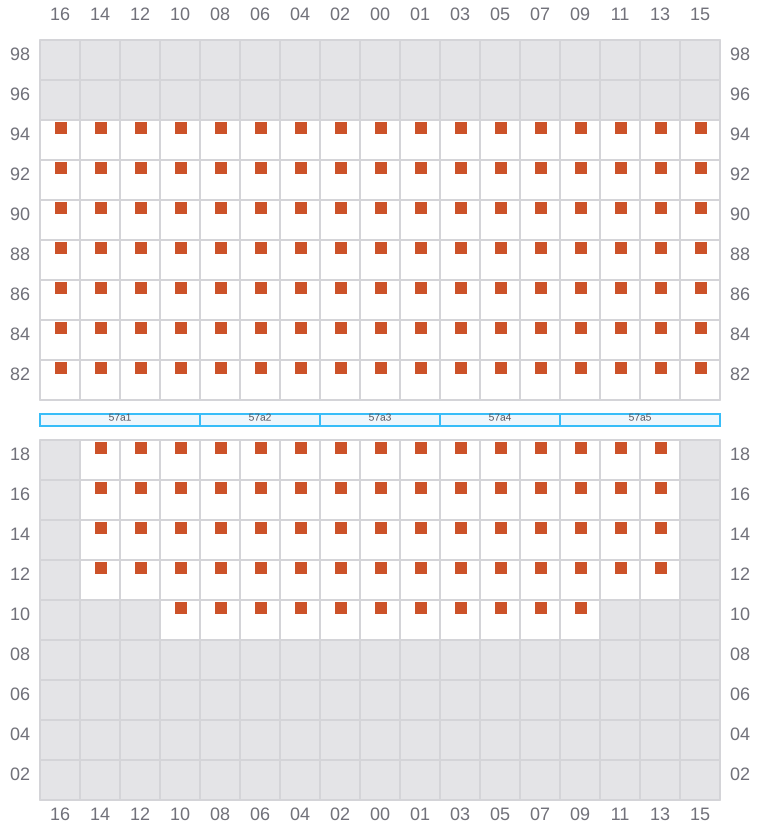 Bay 057 view and slots of EVER SHINE