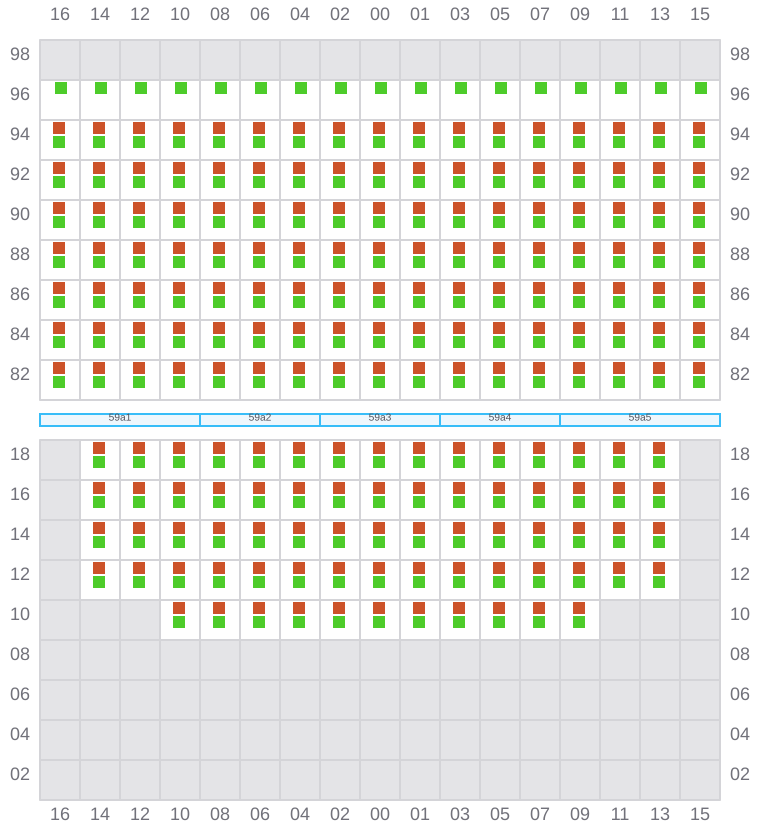 Bay 059 view and slots of EVER SHINE