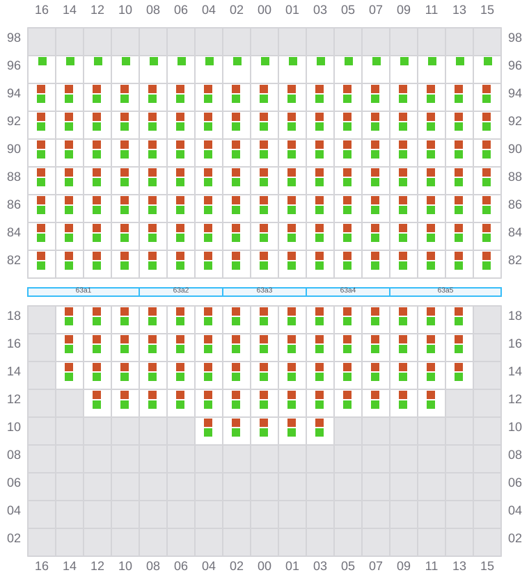 Bay 063 view and slots of EVER SHINE