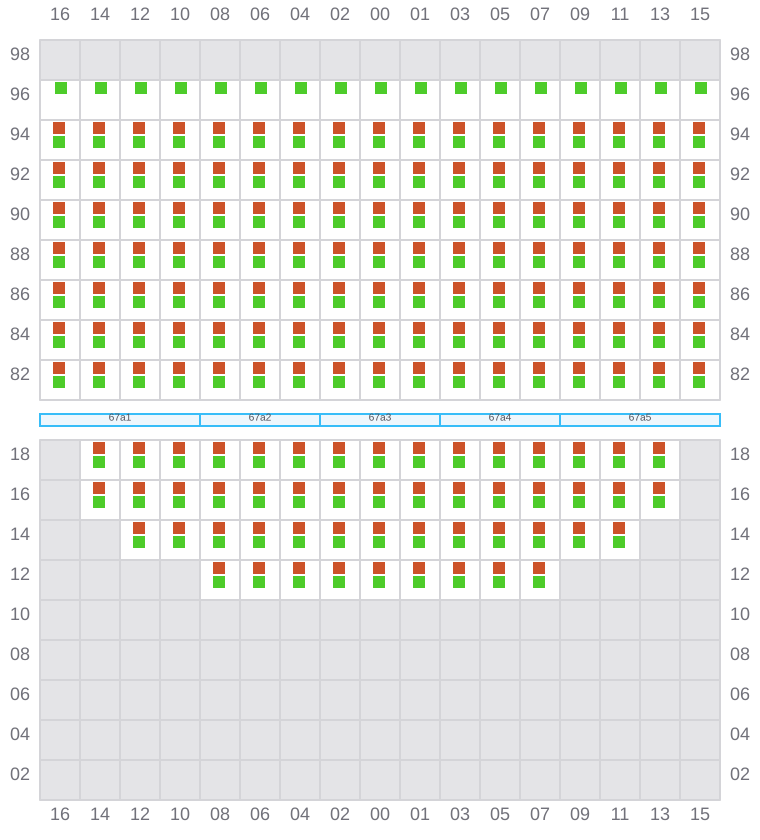 Bay 067 view and slots of EVER SHINE