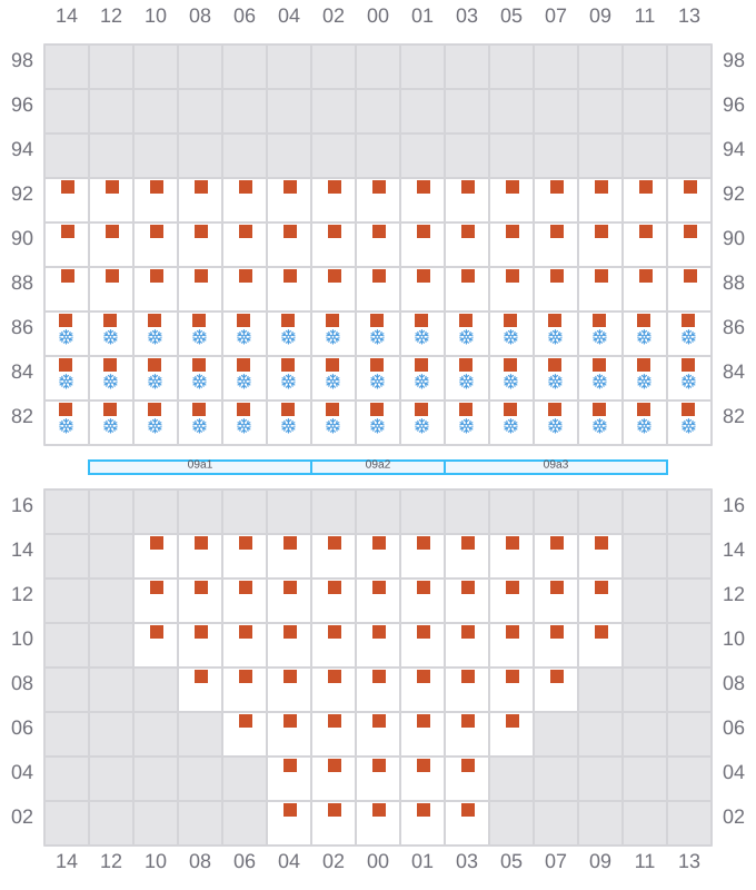 Bay 011 view and slots of JADRANA