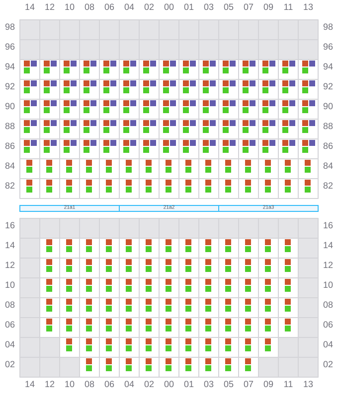 Bay 021 view and slots of JADRANA