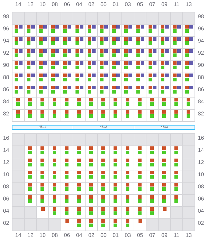 Bay 045 view and slots of JADRANA
