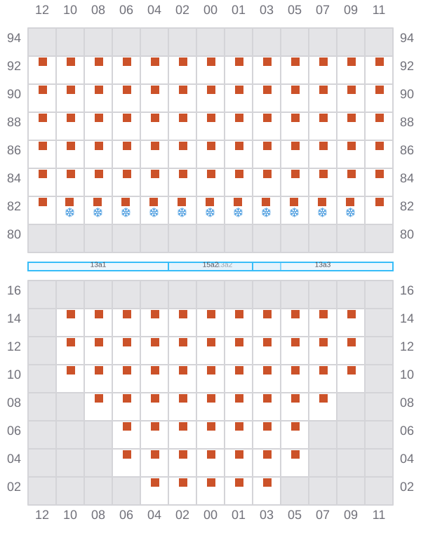 Bay 015 view and slots of CMA CGM OSAKA
