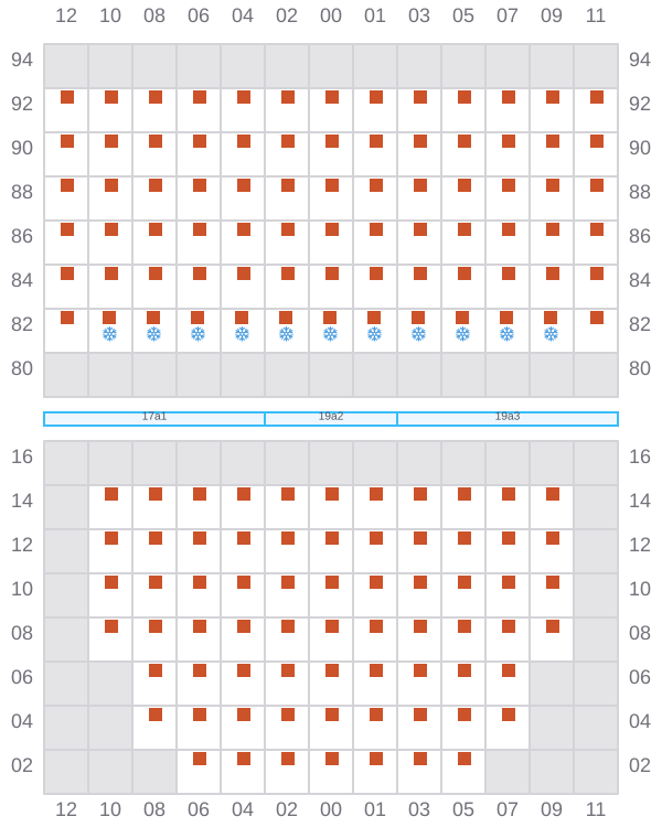 Bay 019 view and slots of CMA CGM OSAKA