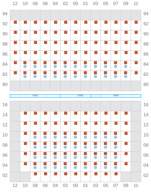 Bay 035 view and slots of CMA CGM OSAKA