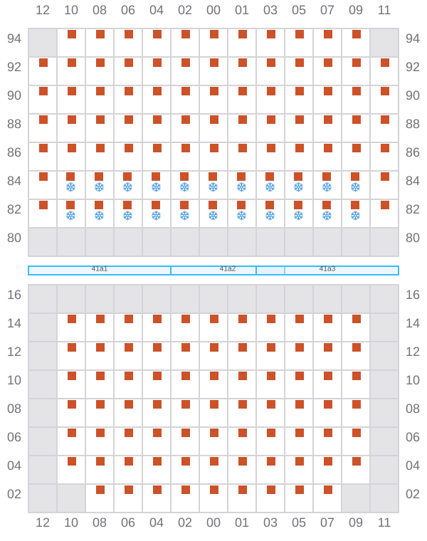 Bay 043 view and slots of CMA CGM OSAKA