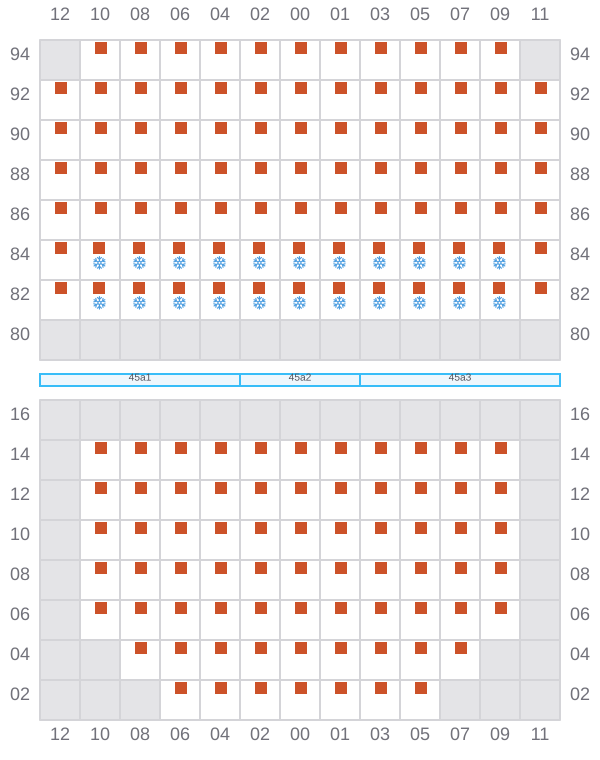 Bay 047 view and slots of CMA CGM OSAKA