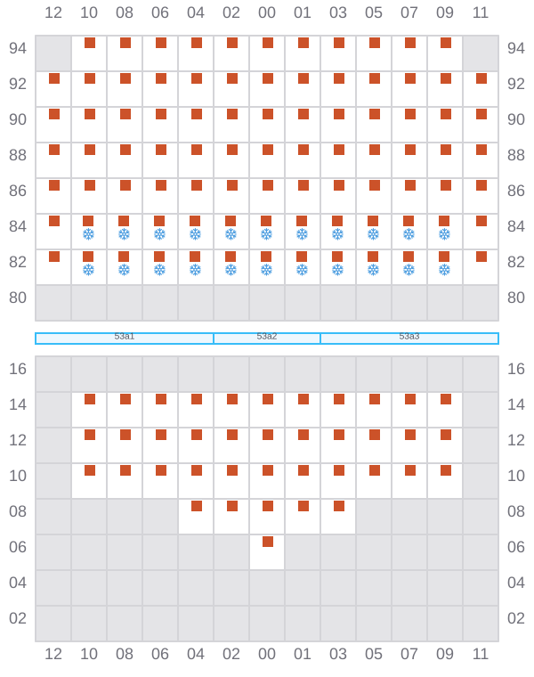 Bay 055 view and slots of CMA CGM OSAKA