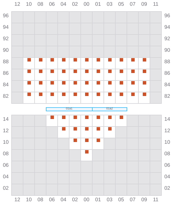 Bay 001 view and slots of EVER BALMY