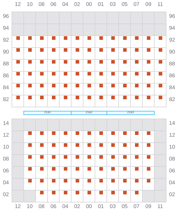 Bay 021 view and slots of EVER BALMY