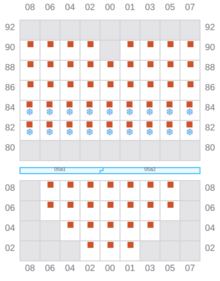 Bay 007 view and slots of IRIS PAOAY
