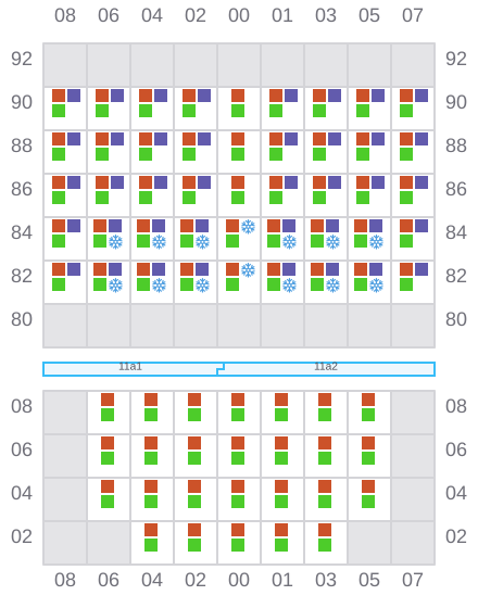 Bay 011 view and slots of IRIS PAOAY