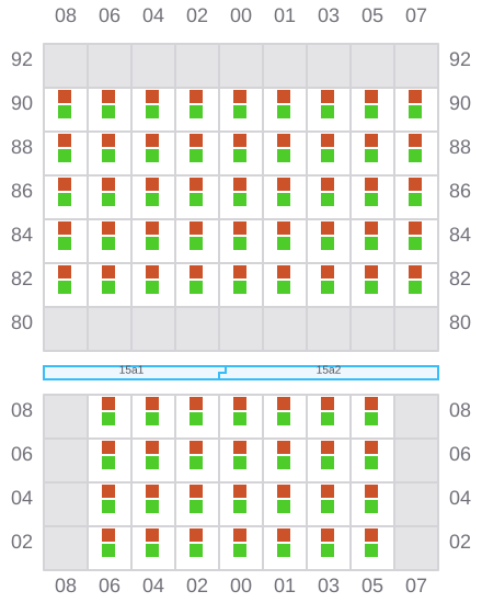 Bay 015 view and slots of IRIS PAOAY