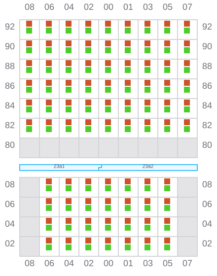 Bay 023 view and slots of IRIS PAOAY