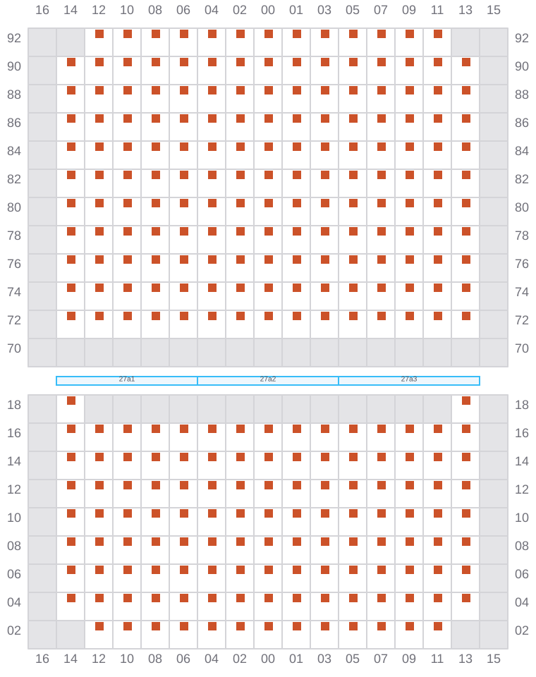 Bay 029 view and slots of MSC LE HAVRE