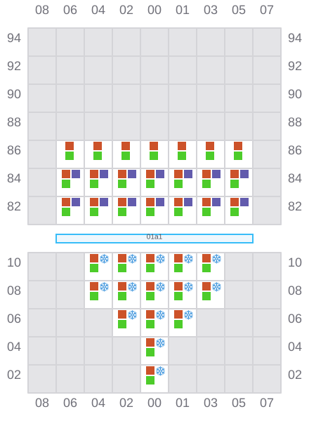Bay 001 view and slots of JONA SOPHIE